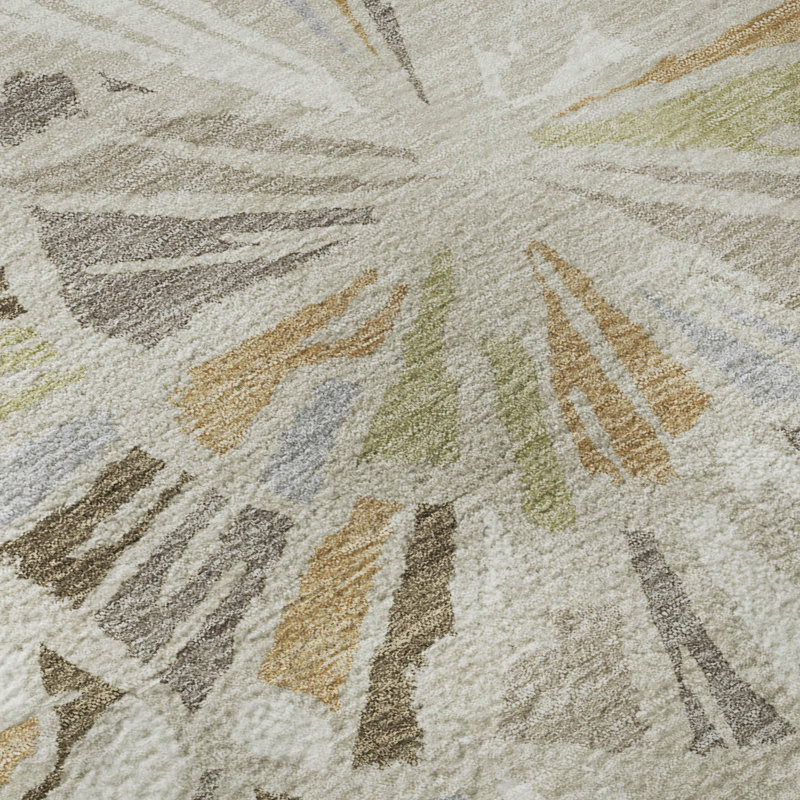 Tapis moderne lavable à la machine Premium, Beige, 10 pi x 14 pi