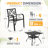 Jayc 4 - Person Steel Patio Dining Set Umbrella Hole Included Square Table
