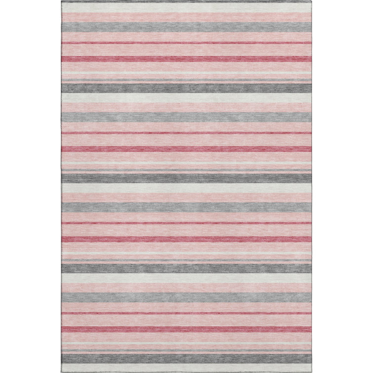 Premium Machine Washable Prisco Pink Rug