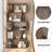 Rufio 62.5" H 27.5" W 5-Tier Manufactured Wood Geometric Bookcase-1204720830