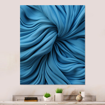 Silk Abstract Fractal Blue - Other Abstract Metal Wall Art