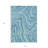 HomeRoots 3' X 5' Navy Blue And Denim Blue Abstract Washable Indoor Outdoor Area Rug