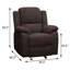 Fauteuil inclinable brun avec accoudoirs coussinés