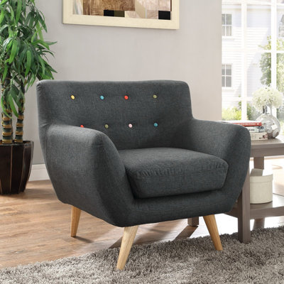 Fauteuil en tissu gris Remark