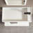 24 in. Wall-Mount Solid Surface Bathroom Sink with Built-in Towel Bar-67800417