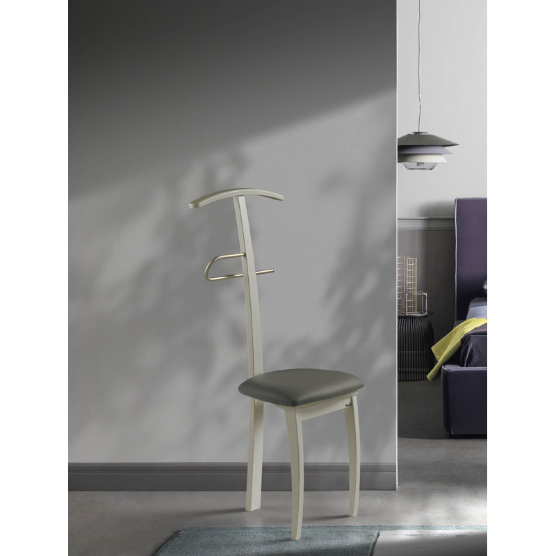 Erich Solid Wood Iron Freestanding Valet Stand, Mink