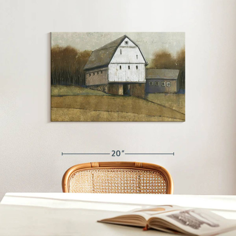 Lilie White Barn View I, 16" H x 24" W