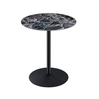 Table de bout avec plateau en marbre texturé