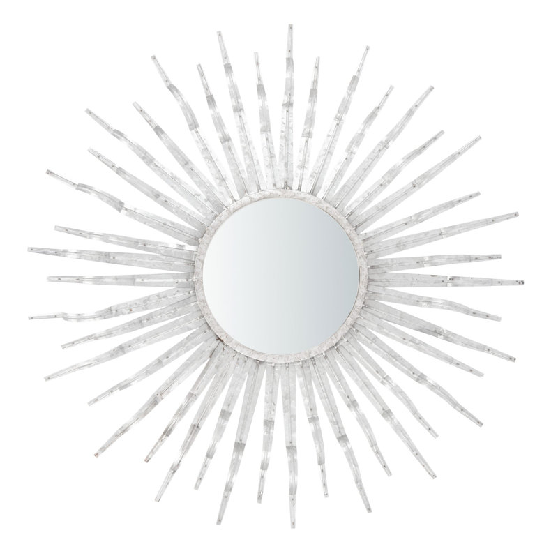 Fabiana Iron Flat Wall Mirror, Silver
