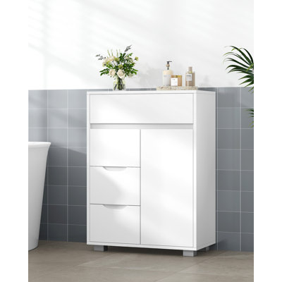 Sideboard Storage Cabinet, Morden Kitchen Cabinets with Adjustable Shelf, Freestanding Kitchen Cupboard Buffet, for Dining Room, Living Room, White 