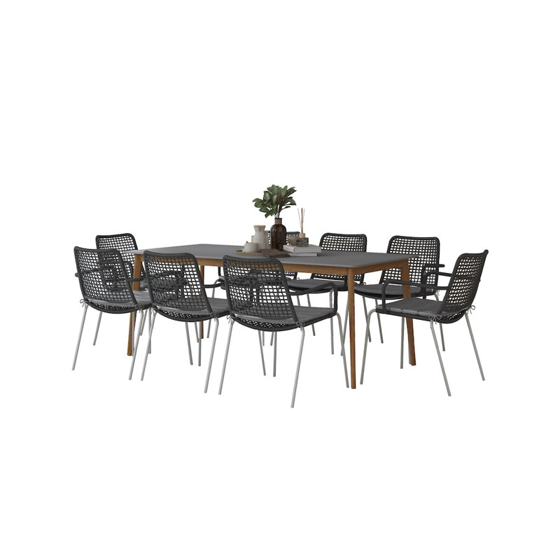 Ensemble de table de salle à manger 9 pièces Urbain