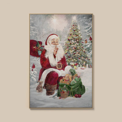 Père Noël des bois du patrimoine par Ruane Manning - Graphisme sur toile