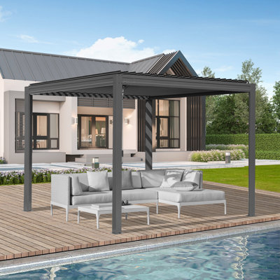 10 pi. L 10 pi. Pergola en aluminium