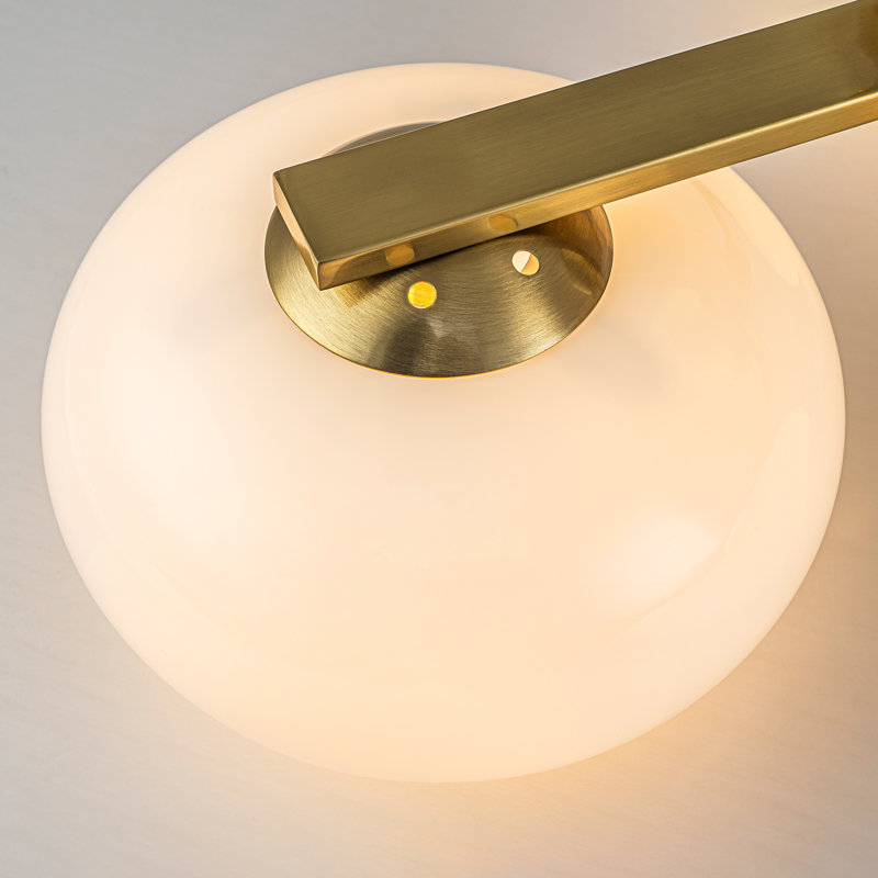Plafonnier semi-encastré 3 lumières en verre