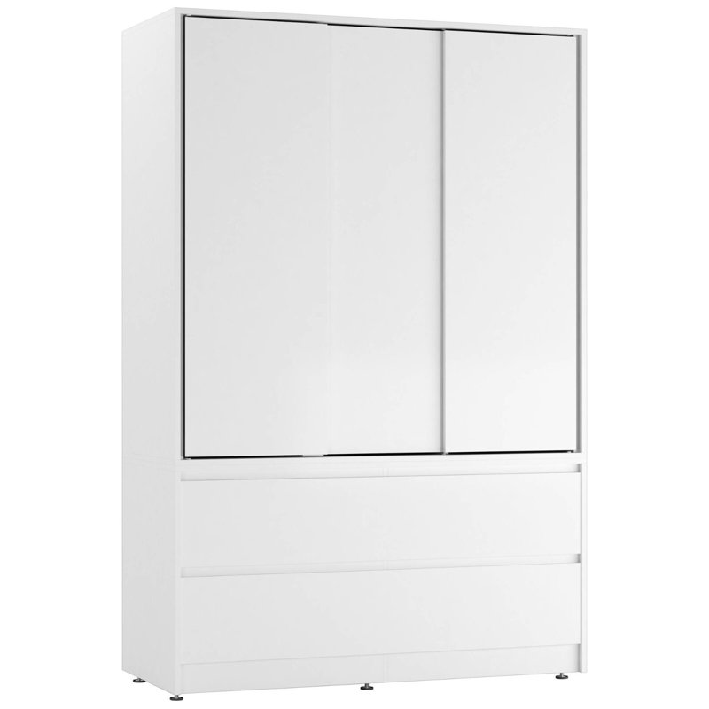 Manufactured Wood Wardrobe, White