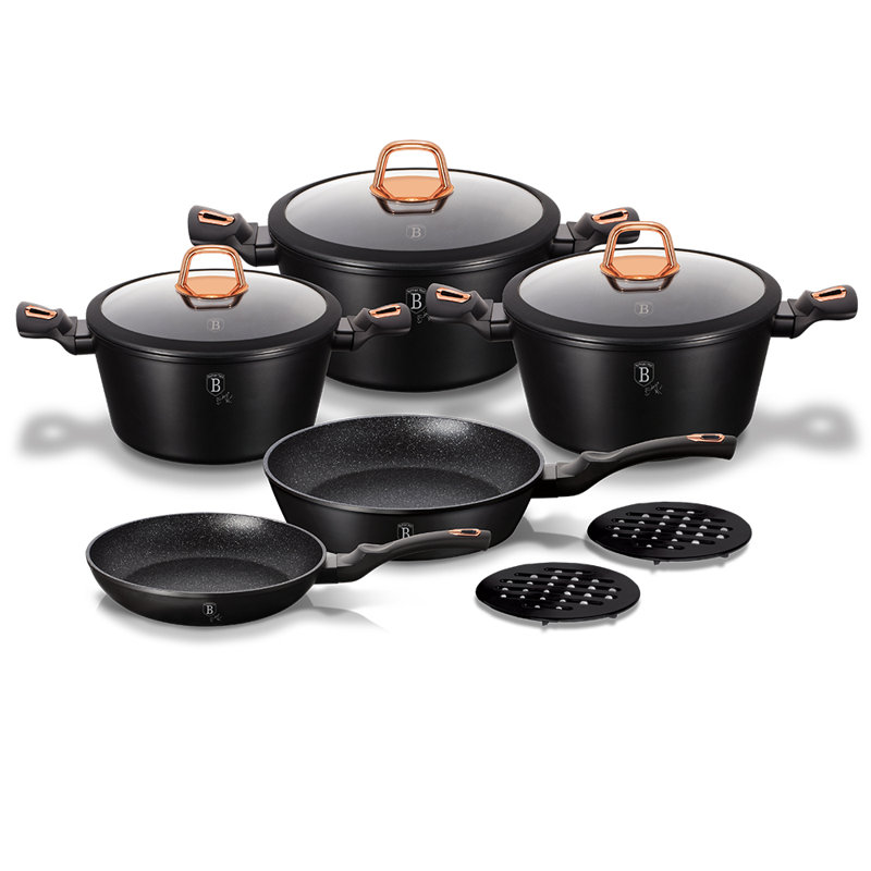 Batterie de cuisine antiadhésive Aluminium 10 pièces Berlinger Haus