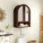 Modern Arched Wall Cabinet With Adjustable Shelves And LED Lighting, Designed For Bathroom Medicine Storage With Mirror-122820555