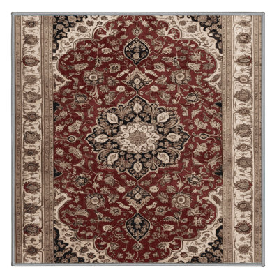 Machine Washable Persian Gray Area Rug