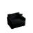 Black Chenille Sectional - 2 For Home & Comfortable In Upholstered Living Area Breathable