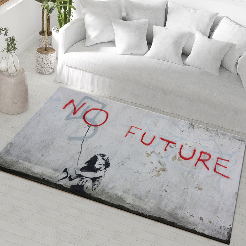 Chic and Contemporary Soft Pile Printed Rug with Intricate Floral Design Suitable for a Stylish Interior Decor