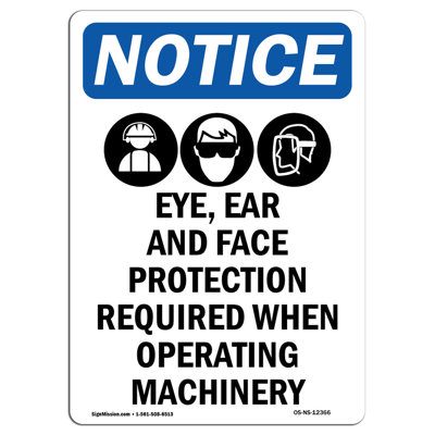 Eye Ear and Face Sign with Symbol