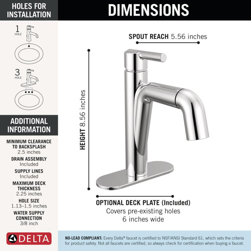 Robinet de salle de bain avec douchette Nicoli, Chrome
