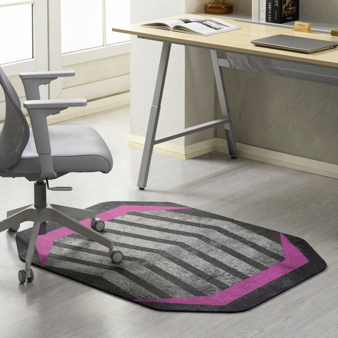  Prizm Octagon Non-slip Desk Chair Mat with Beveled Edge Anji Mountain 