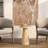 13.6'' Round End Table,side Table With Fluted Pedestal Base-1110293160