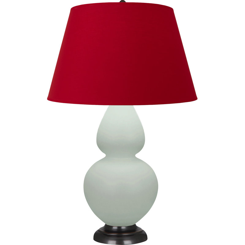 Double Gourd Table Lamp, Navy/Gray, Navy/Antique Silver