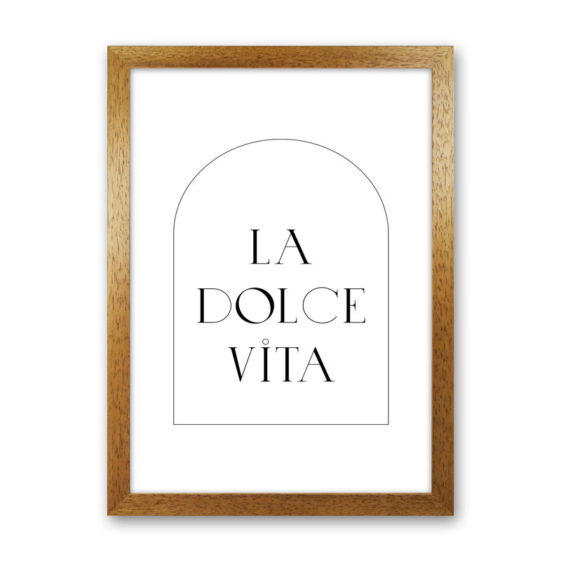La Dolce Vita by Planeta444 - Print, Brown Framed, 88cm H x 64cm W x 3cm D
