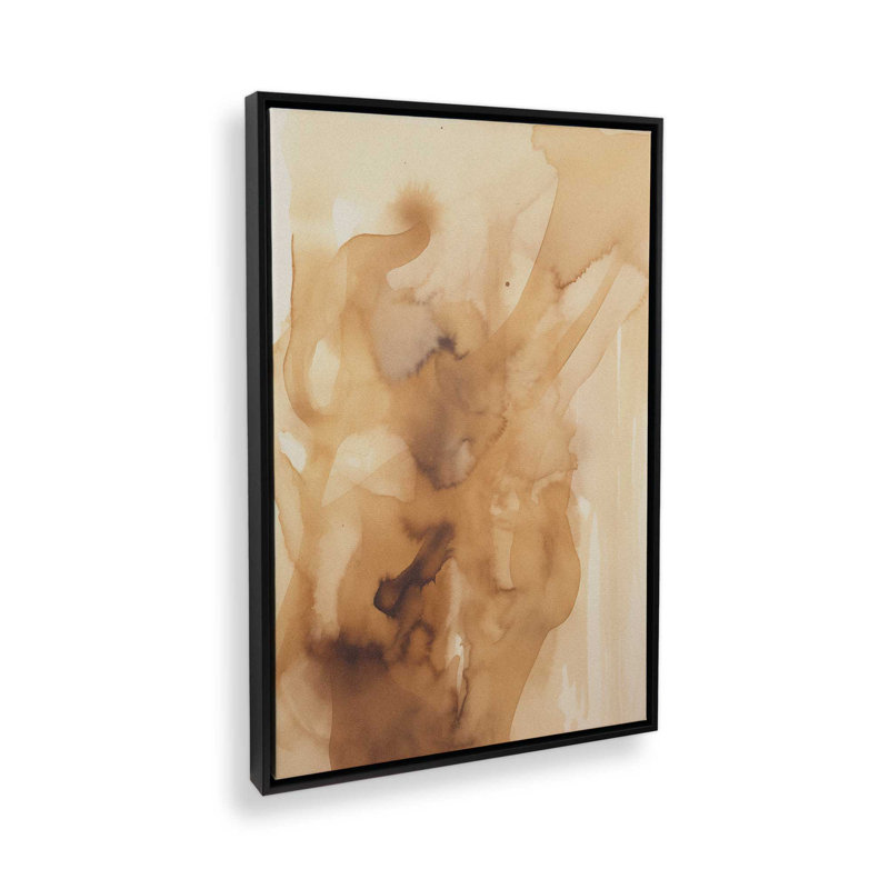 Burnt Echoes II Canvas Print, Satin Black Floater Framed, 18.75" H x 12.75" W x 1.75" D