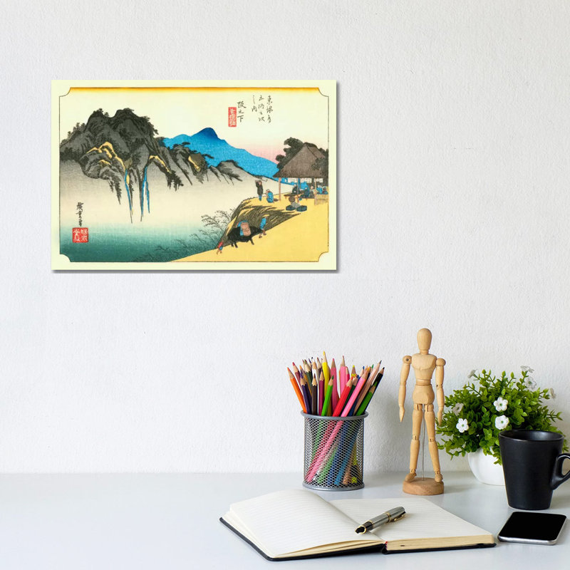 Sakanoshita, Fudesute Mine (Sakanoshita: Fudesute Mountain) by Utagawa Hiroshige - Wrapped Canvas Painting