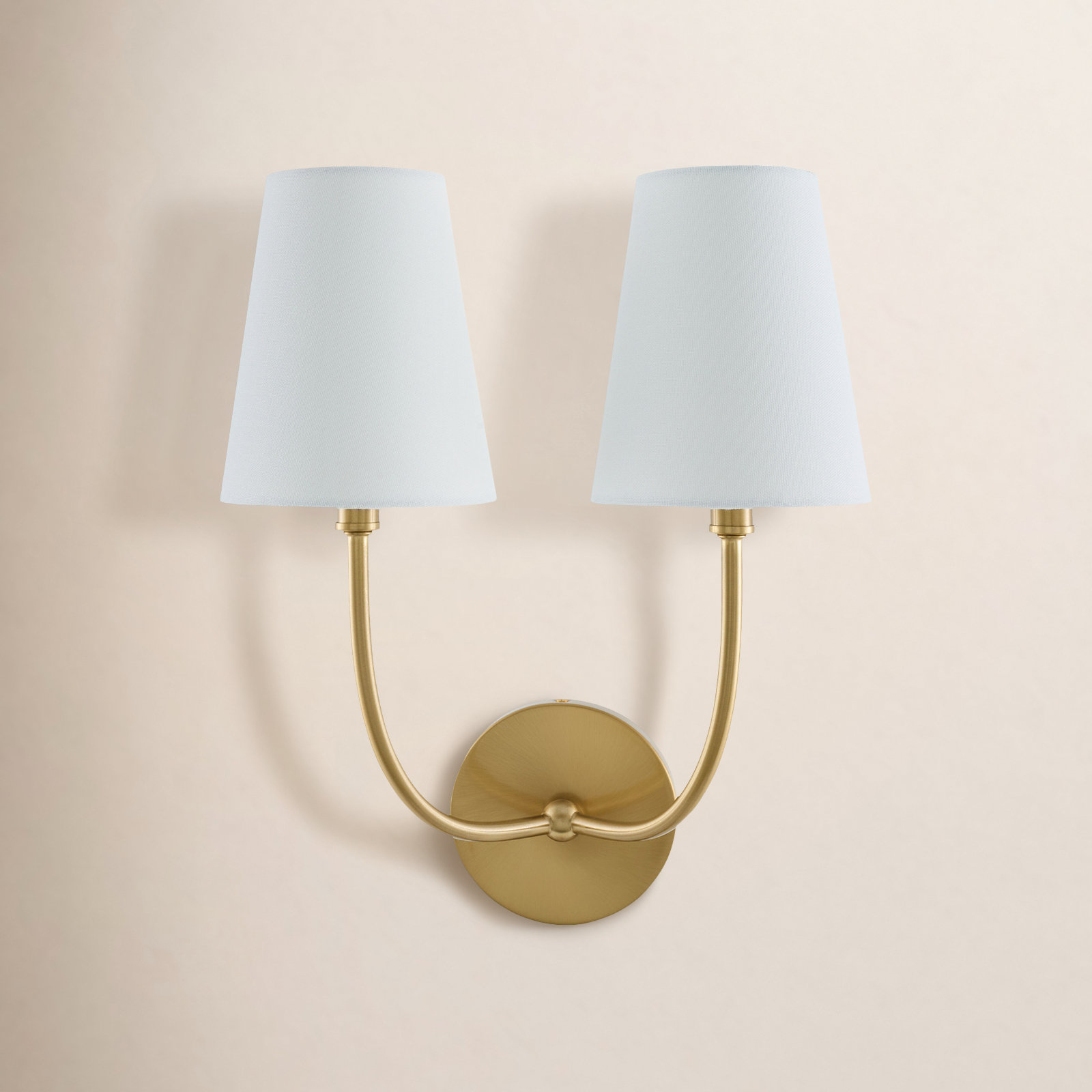 2-Light Armed Sconce, Gold