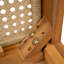 Chaise en bois d'acacia avec osier brun clair Netro