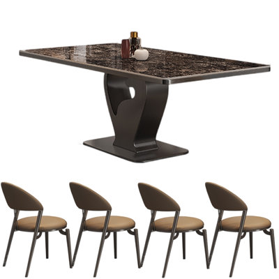 Light luxury style modern dining table sets