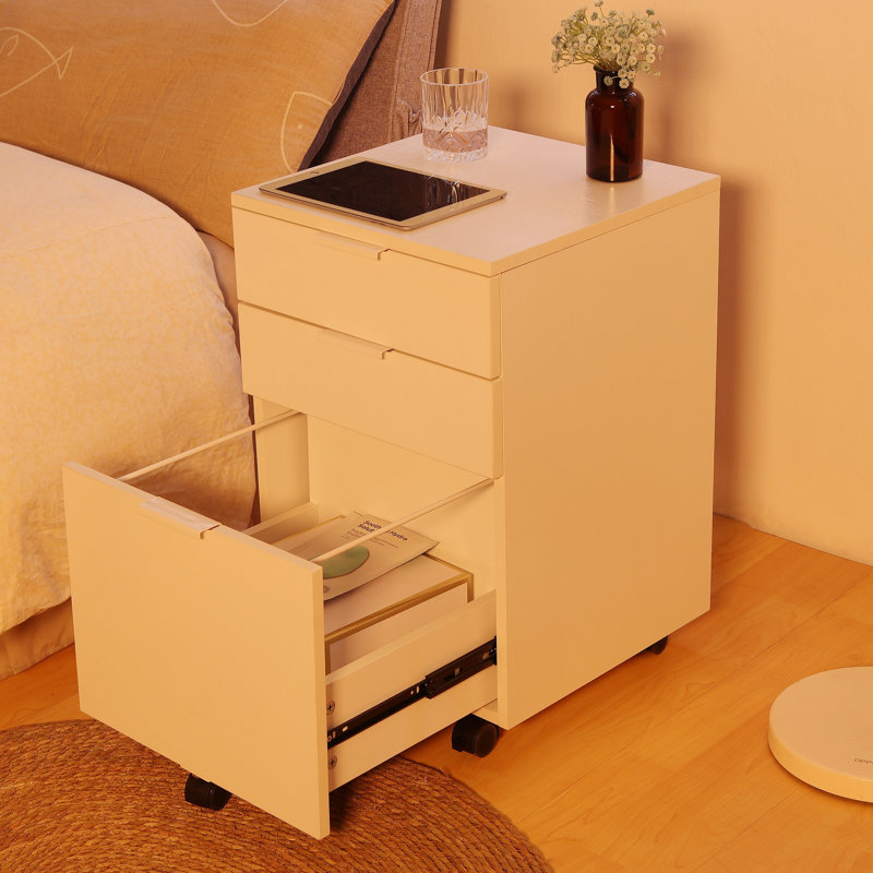 Horace 3-Drawer Vertical Filing Cabinet, White