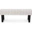 Banc en tissu avec imprimé noir, l 47,71 po x P 16,31 po H 18,08 po, pour utilisation à l'intérieur