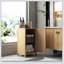 Armoire de rangement pour salle de bain en bambou, armoire de plancher autoportante avec porte et tablette pour salle de bain, salon, chambre à coucher, couloir, cuisine