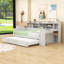 Lit de jour en bois avec tablettes de rangement, lit gigogne et bureau d'étude-1758515946-1758515945