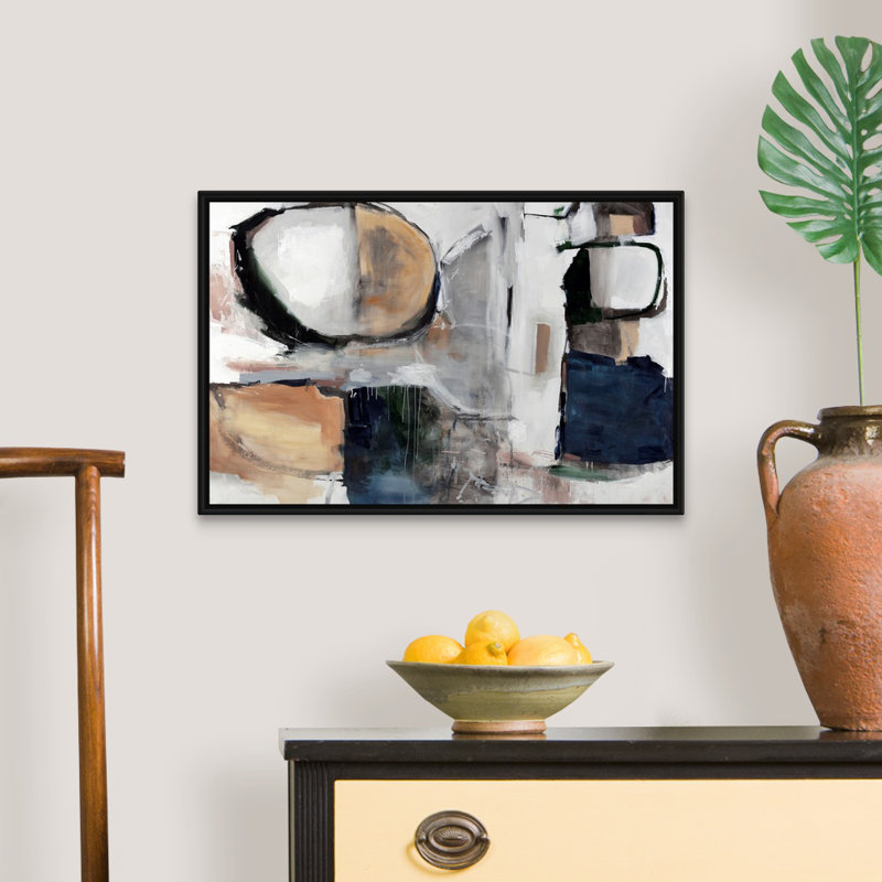 «Abstract Sound II» par Jodi Maas, reproduction d'art sur toile, Cadre flottant noir, H 18 po x l 26 po x P 1,75 po