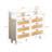 43.31"6-Drawers Rattan Storage Cabinet Rattan Drawer With LED Lights And Power Outlet
