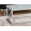 Table basse rectangulaire, table d'appoint avec base en métal