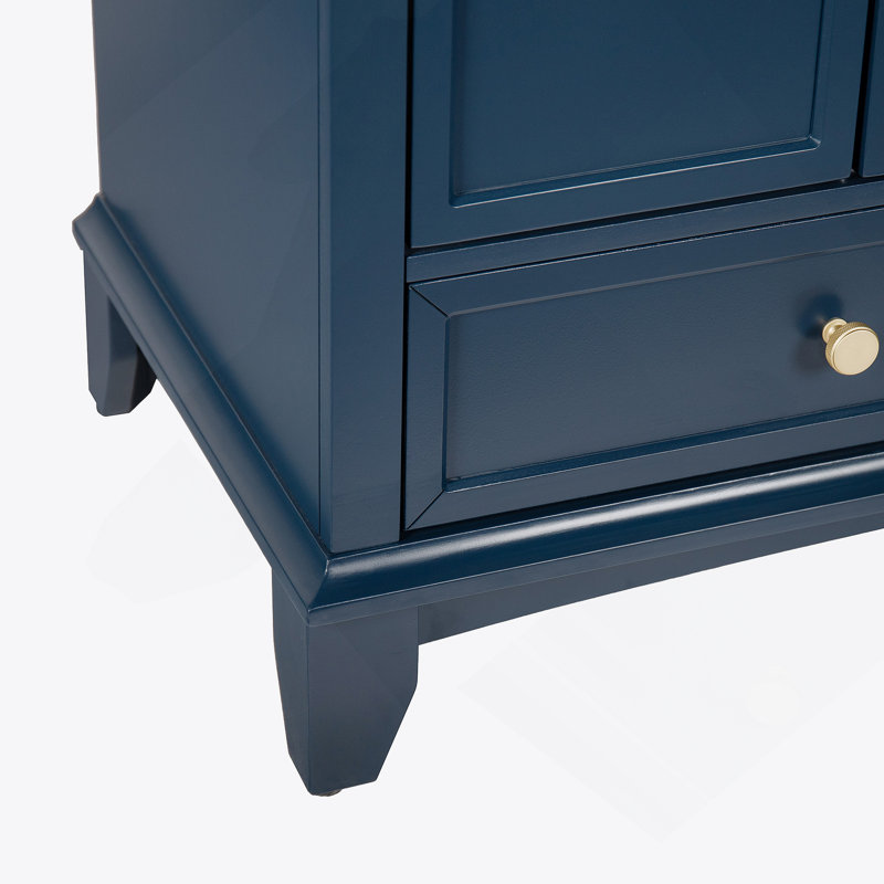 Armoire de salle de bain, armoire seulement, Bleu