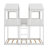 Wood Bunk Bed With Roof, Window, Guardrail-1161886594