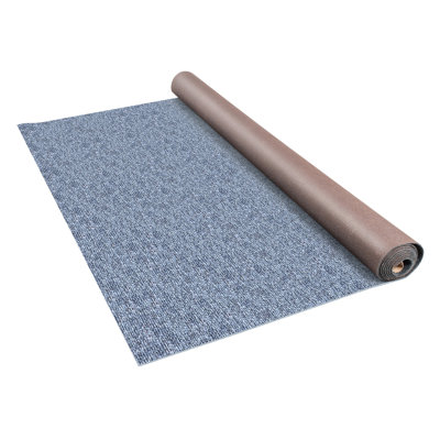 6' x 18' Gray Marine Carpet Roll - Waterproof TPR Backing, Non-Slip Outdoor Rug for Boat Deck & Patio