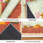 Tapis intérieur orange lavable à la machine, grand format, avec motifs de boissons et de fruits.-949630177