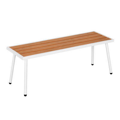 Ebern Designs Outdoor Faux Wood Bench by Ebern Designs