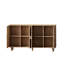 Armoire de rangement élégante et fonctionnelle en rotin à 4 portes, pour la chambre à coucher, le salon, le bureau, facile à assembler-1760045313