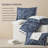 Bedsure Bed in a Bag - Reversible Flroal & Plant Pattern Printed with Comforters, Sheets, Pillowcases & Shams-110389548