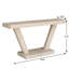 Table console sur piédestal en bois naturel vieilli de 60 pouces